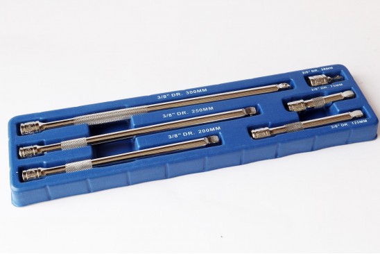 Verlengstukkenset "wobble" 3/8" 6-delig